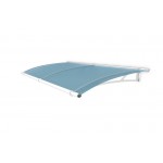 Extendable Canopy 1420 White Powder Coated Frosted Blue