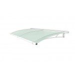 Extendable Canopy 1420 White Powder Coated Frosted Green