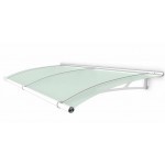 Extendable Canopy 950 White Powder Coated Frosted Green