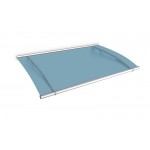 Curved 1500 Canopy Stainless Steel Frosted Blue