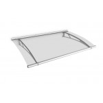 Curved 1500 Canopy Stainless Steel Clear