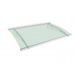 Curved 1500 Canopy Stainless Steel Frosted Green