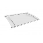 Curved 1500 Canopy Stainless Steel Frosted White
