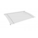 Curved 1500 Canopy White Powder Coated Frosted White