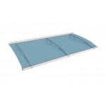 Curved 1900 Canopy Stainless Steel Frosted Blue