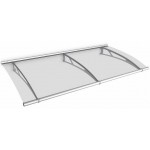 Curved 1900 Canopy Stainless Steel Clear