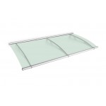 Curved 1900 Canopy Stainless Steel Frosted Green