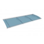Curved 2700 Canopy Stainless Steel Frosted Blue