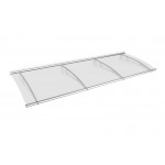 Curved 2700 Canopy Stainless Steel Frosted White