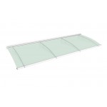 Curved 2700 Canopy White Powder Coated Frosted Green