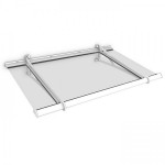Real Glass Safety Canopy 1460 White Powder Coated