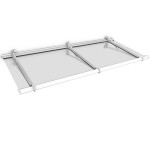 Real Glass Safety Extendable Canopy White Powder Coated