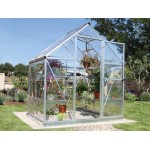 Harmony Clear Glazing Greenhouse Silver 6x4
