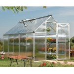 Mythos TwinWall Glazing Greenhouse Silver 6x10