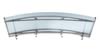 Stainless steel & acrylic glass arched canopy - blue