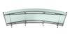 Stainless steel & acrylic glass arched canopy - green