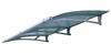 Stainless steel & acrylic glass extending canopy - blue
