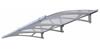 Stainless steel & acrylic glass extending canopy - clear