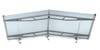 Stainless steel & acrylic glass gable canopy - blue