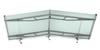Stainless steel & acrylic glass gable canopy - green