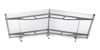 Stainless steel & acrylic glass gable canopy - white