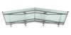 Stainless steel & acrylic glass gable canopy - green