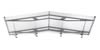Stainless steel & acrylic glass gable canopy - white