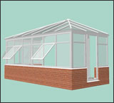 Double hip Lean-to Conservatory design from Classic UK