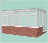 3D Lean-to Conservatory design from Classic UK