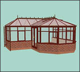 3D P-shaped Conservatory design from Classic UK