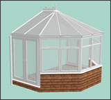 3D 3 Facet Victorian Design Conservatory from Classic UK