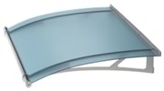lightline frosted blue acrylic glass door canopy