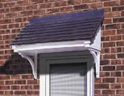 Berkley over door canopy from Classic UK PVC Home Improvements, Llanelli, Swansea, Wales, UK