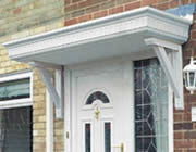 Castledene over door canopy from Classic UK PVC Home Improvements, Llanelli, Swansea, Wales, UK
