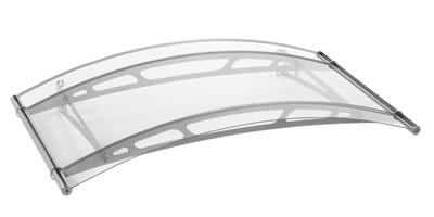 Stainless steel & acrylic glass arched canopy