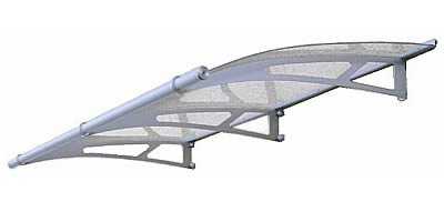 Stainless steel & acrylic glass extending canopy