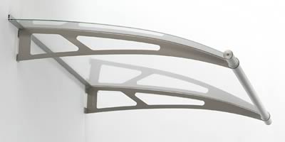 Stainless steel & acrylic glass XL canopy - clear