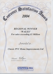Classic PVC Home Improvements network veka customer satisfaction award