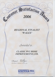 Classic PVC Home Improvements network veka customer satisfaction award