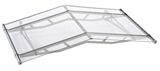 modern glass canopy - arched style