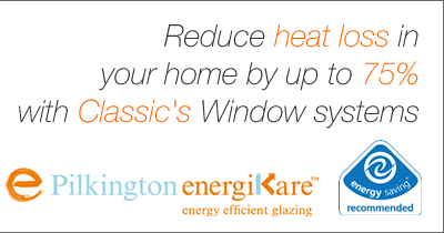 Reduce heat loss in your home with energy efficient windows from Classic Home Improvements