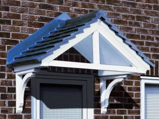 Cheltenham tile effect overdoor traditional GRP canopy