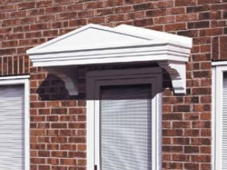Rockingham Victorian style overdoor traditional GRP canopy
