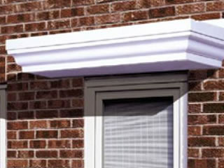 Stafford flat topped overdoor GRP canopy