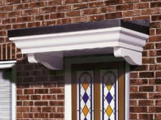Warwick Flat Topped Lead Effect GRP overdoor canopy